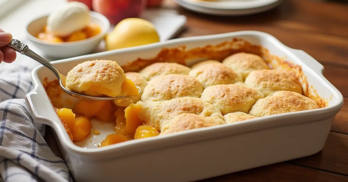 peach cobbler recipe with cake mix