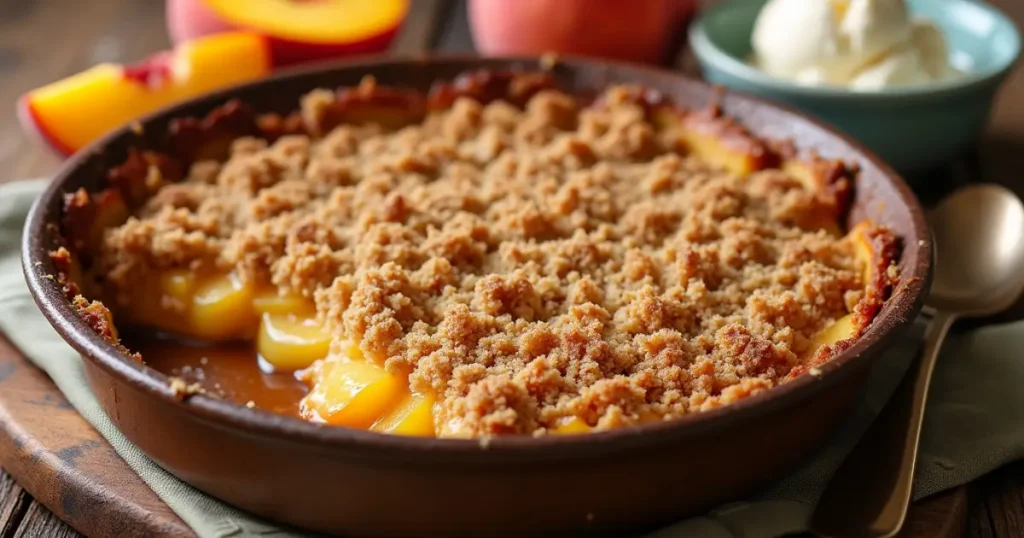 peach crumble recipe