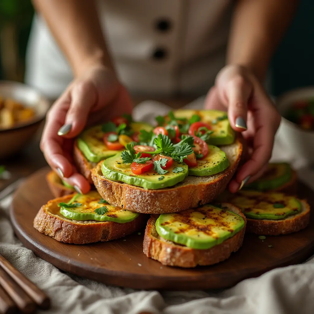 grilled avocado bread